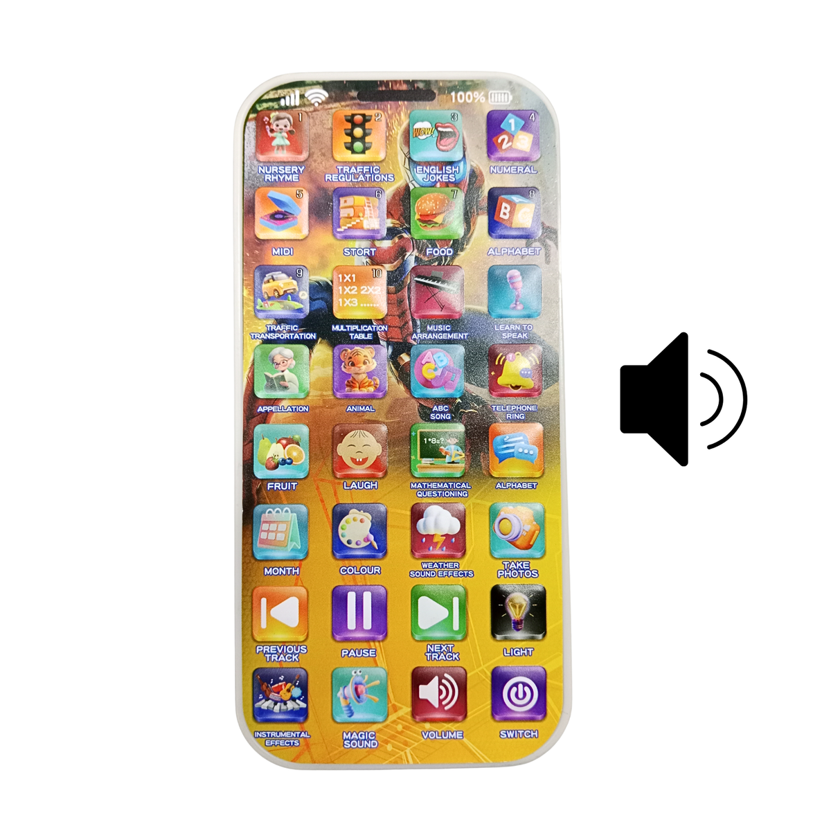 Educational Mobile for Kids Rechargeable 24 Modes Talking Baby Smart Phone Mobile Toy for Kids - 20358