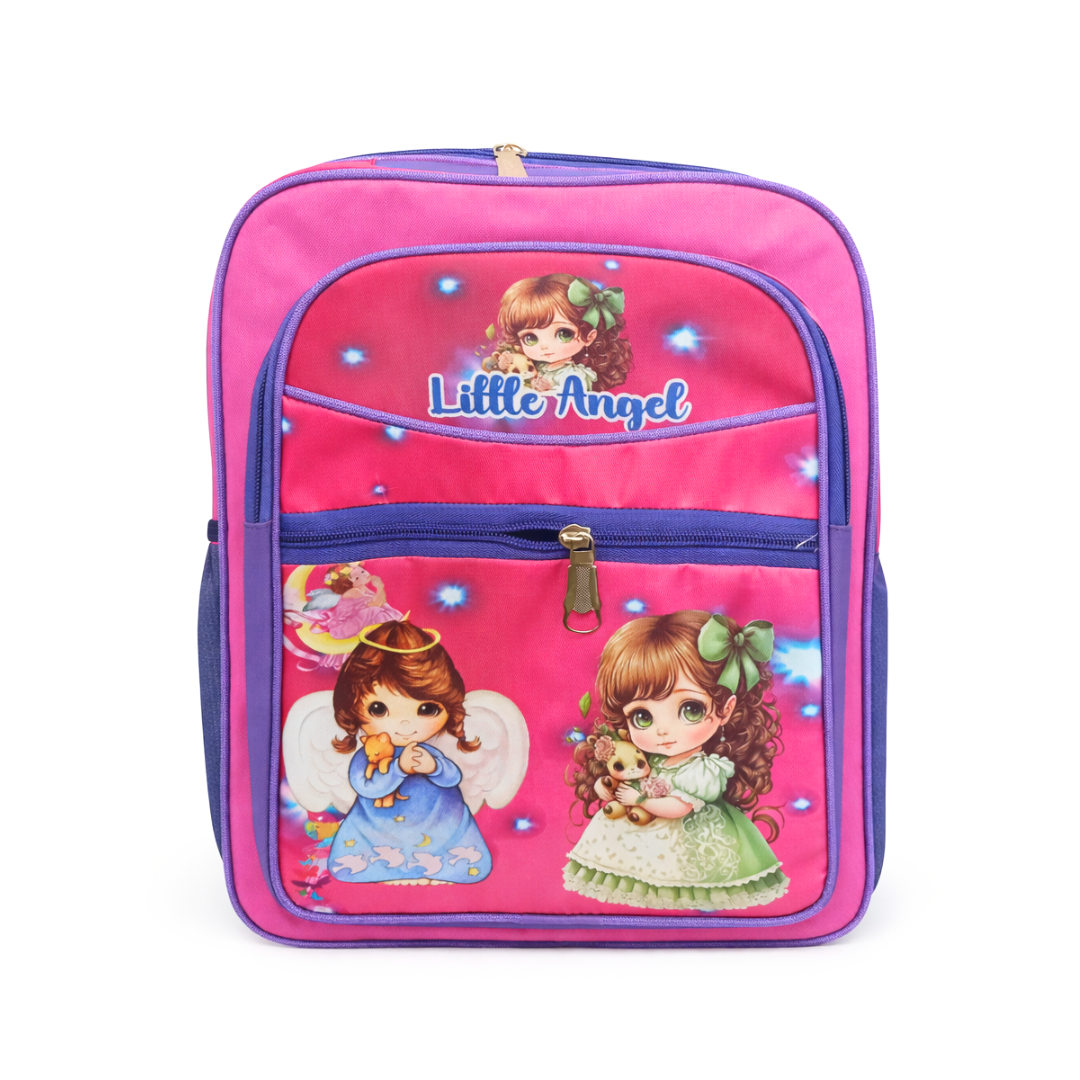 School Bag for Boy & Girl & Cartoon Printed 4 Compartment {Random Design} - 10610