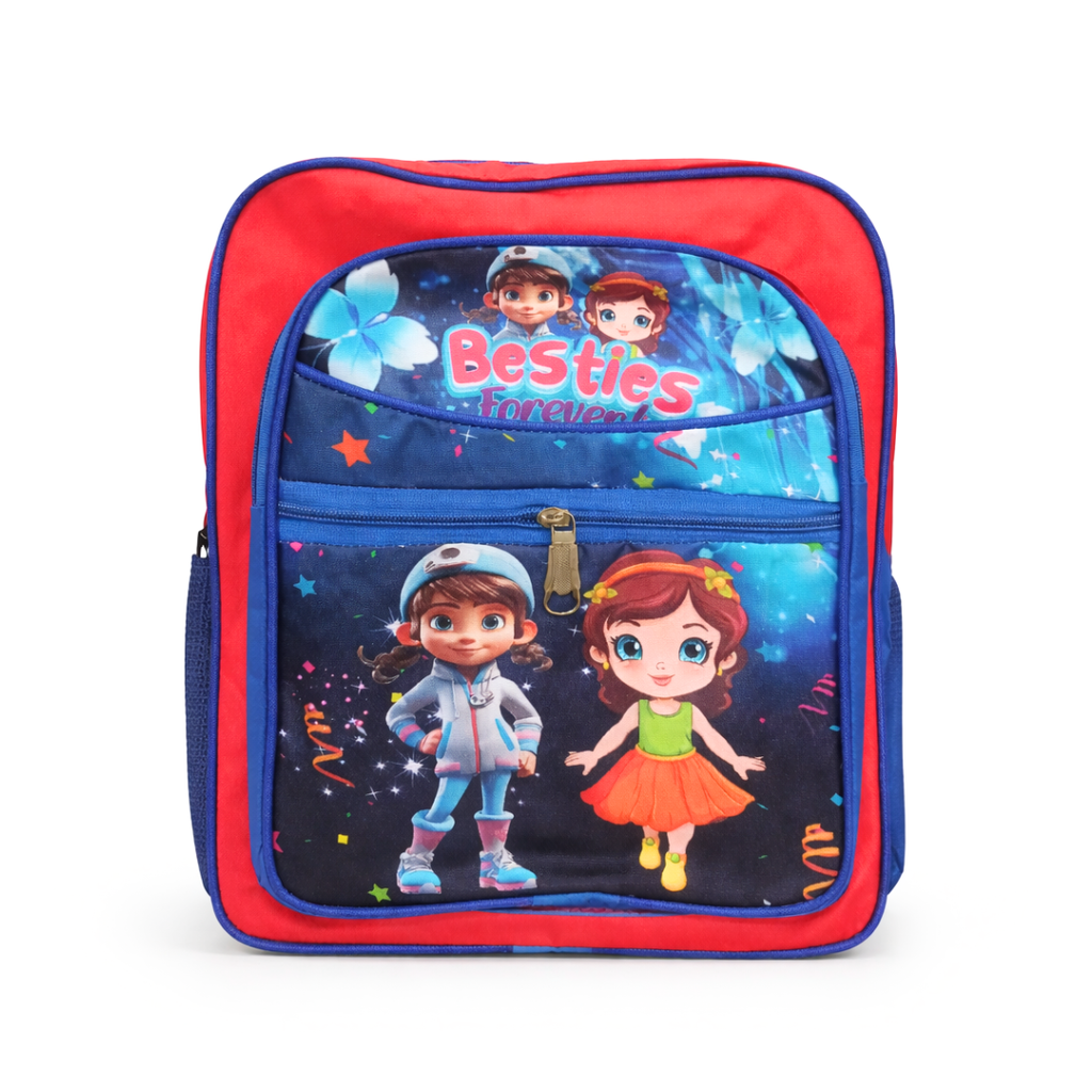School Bag for Boy & Girl & Cartoon Printed 4 Compartment {Random Design} - 10610