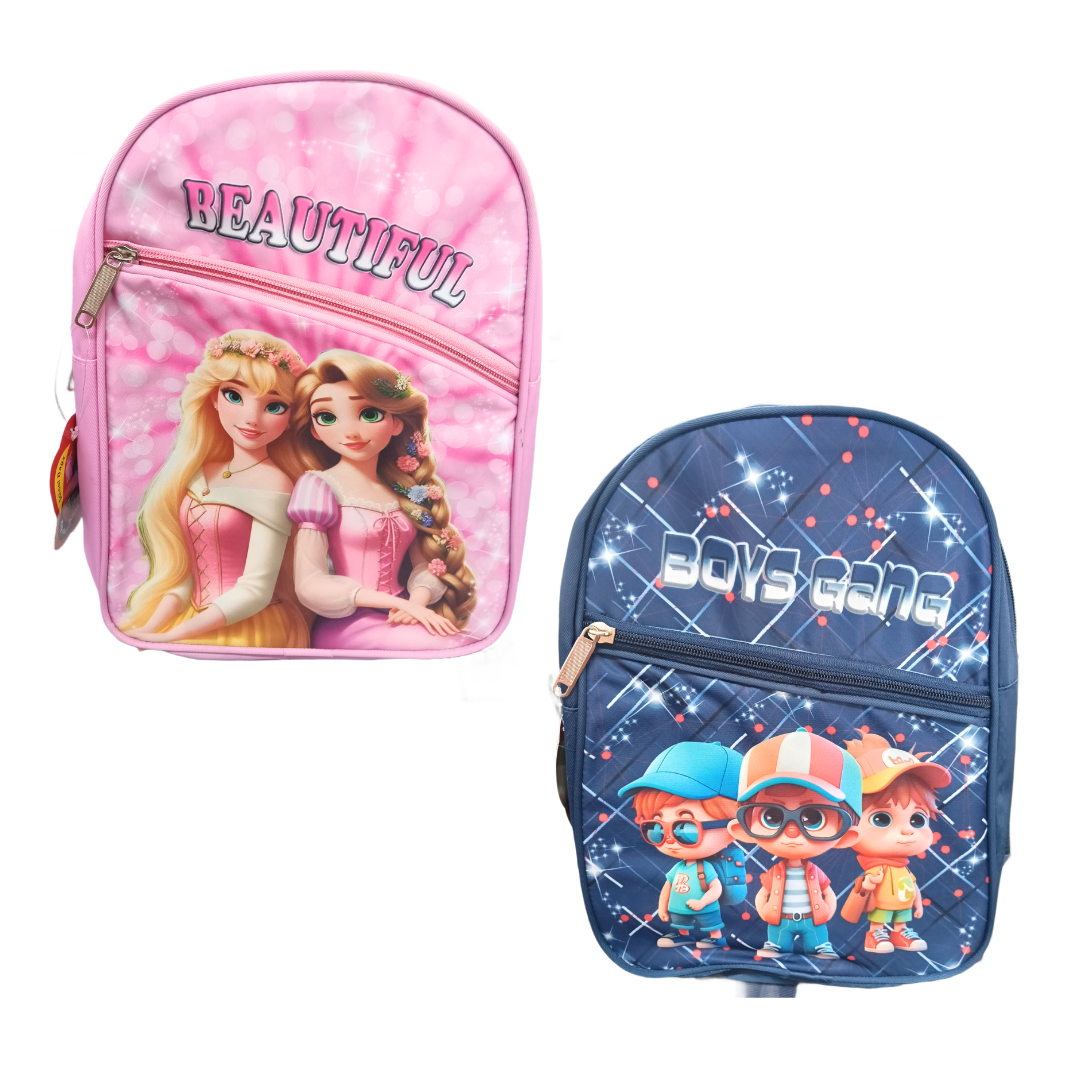School Bag for Boy & Girl Durable Zipper & Stitching 3 Compartment Water Resistant Spacious Kid's School Backpack Size=33*24*15Cm - 20413
