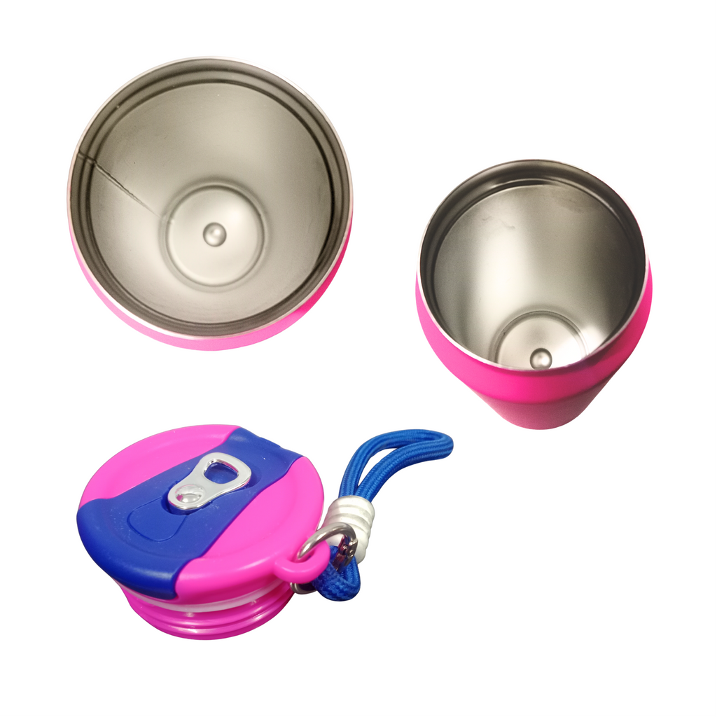 {500 ML} 304 Stainless Steel Vacuum Cup Bottle with Fashion Rope Carrying Loop {Multicolor} - 20527