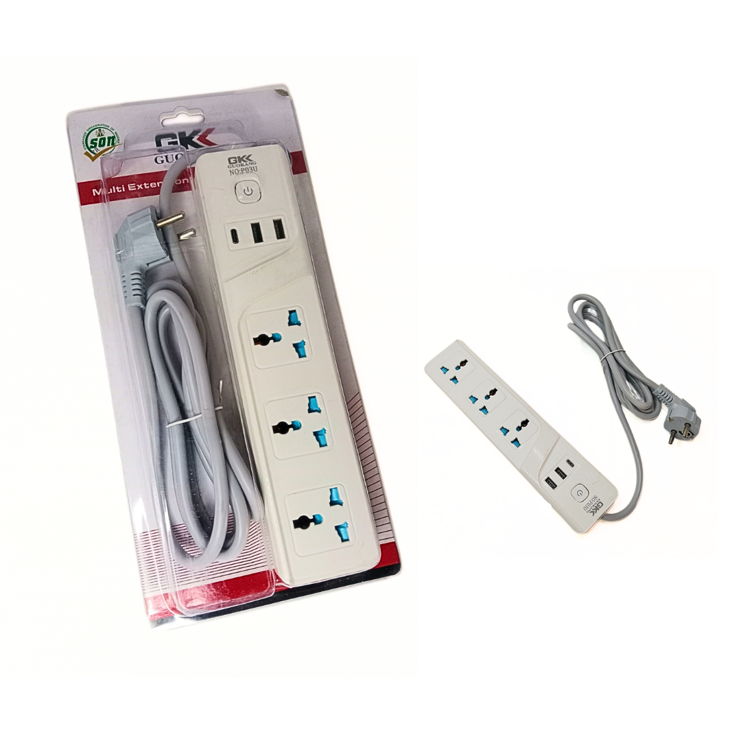 GKK Multi Extension Socket 250V {3 plug} - 10427