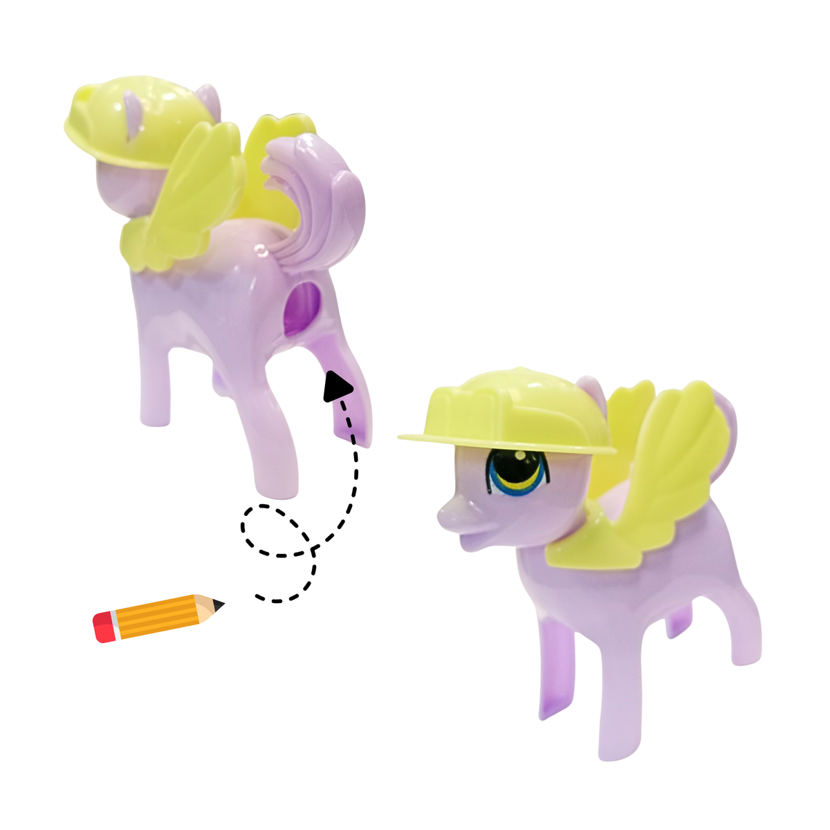 KIDS Unicorn Horse Baby Fancy  Pencil SHARPENER High Quality Custom Color School Manual Single Hole Cute Animal - 20511