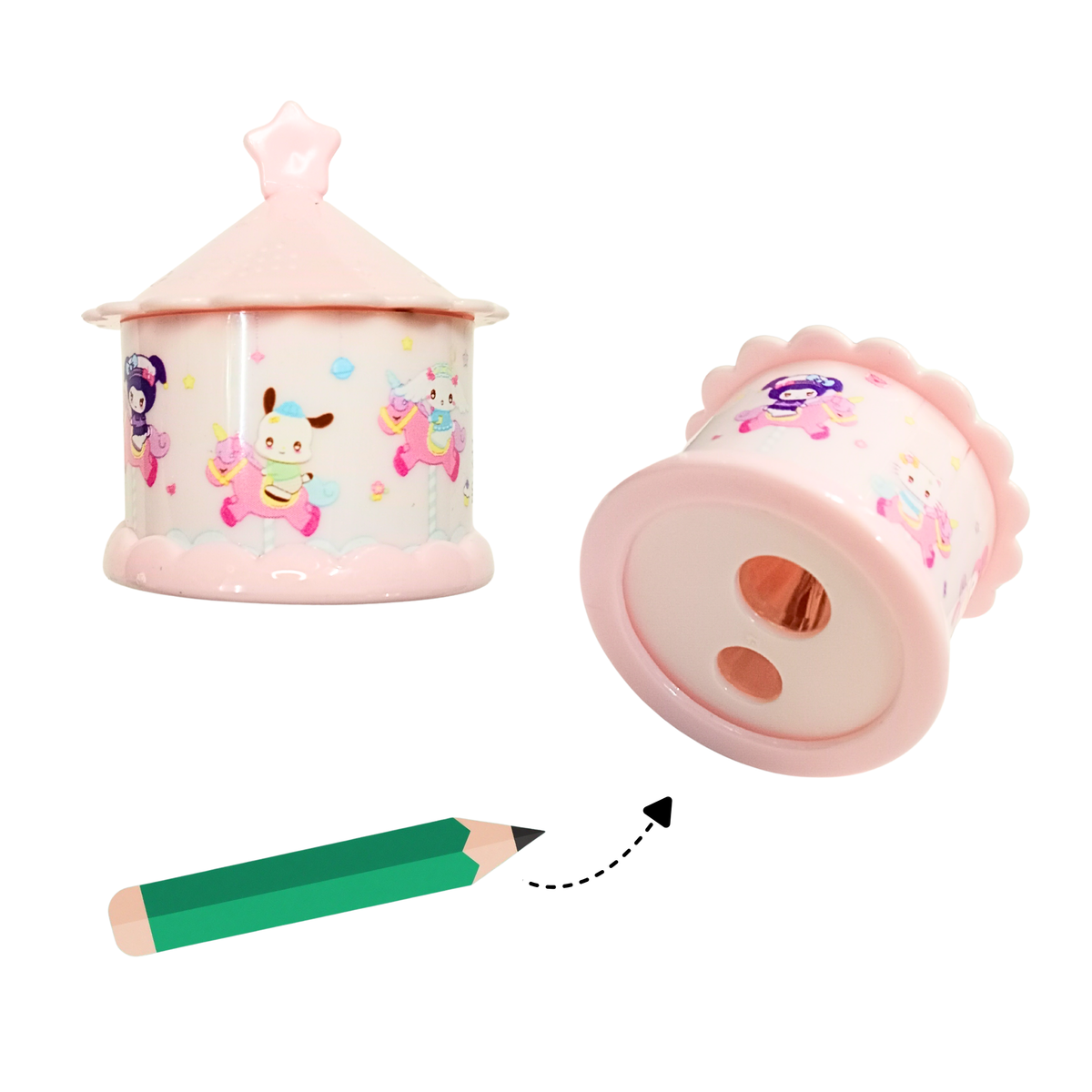 Merry - Go Round Carousel Dual Pencil Sharpener milticolor - 20513