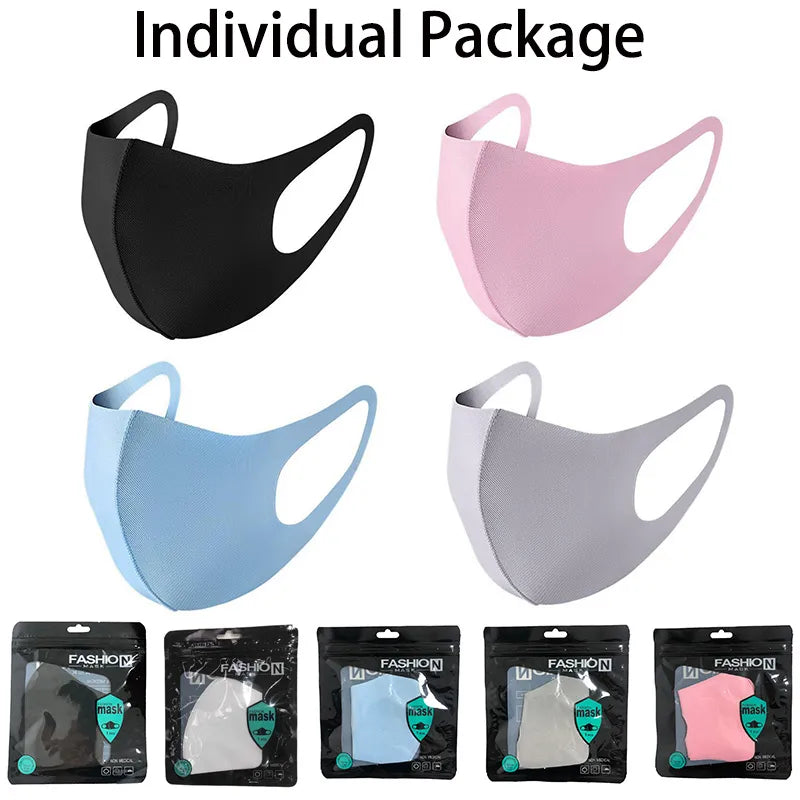 Washable Adult Kids Fashion Party Masks Unisex Halloween Christmas Anti Dust Cycling Breathable Reusable Kids Face Mask Ice Silk Mouth Cover - 21181