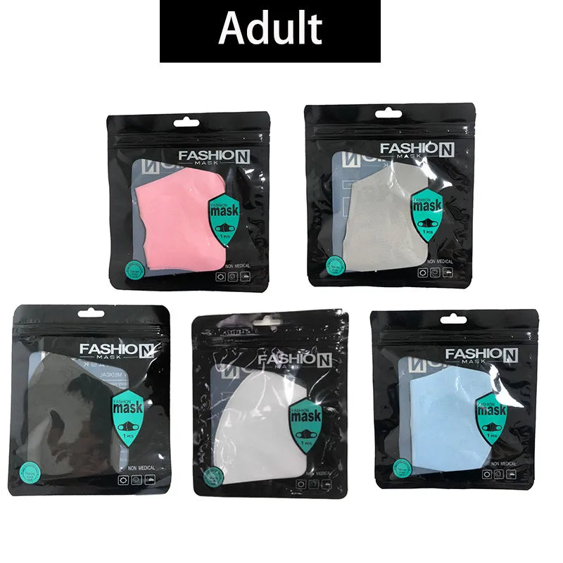 Washable Adult Kids Fashion Party Masks Unisex Halloween Christmas Anti Dust Cycling Breathable Reusable Kids Face Mask Ice Silk Mouth Cover - 21181