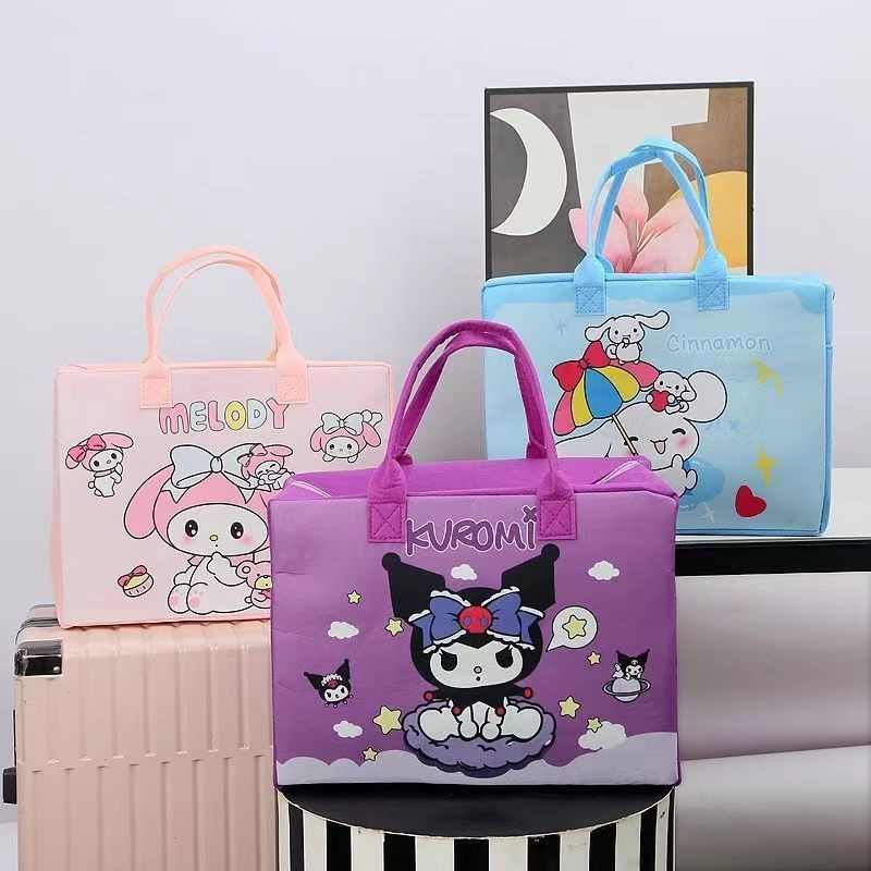 Cartoon Character Canvas Tote Bag – Cute Aesthetic Handbag for KIds, Girls {Random Design} - 20951