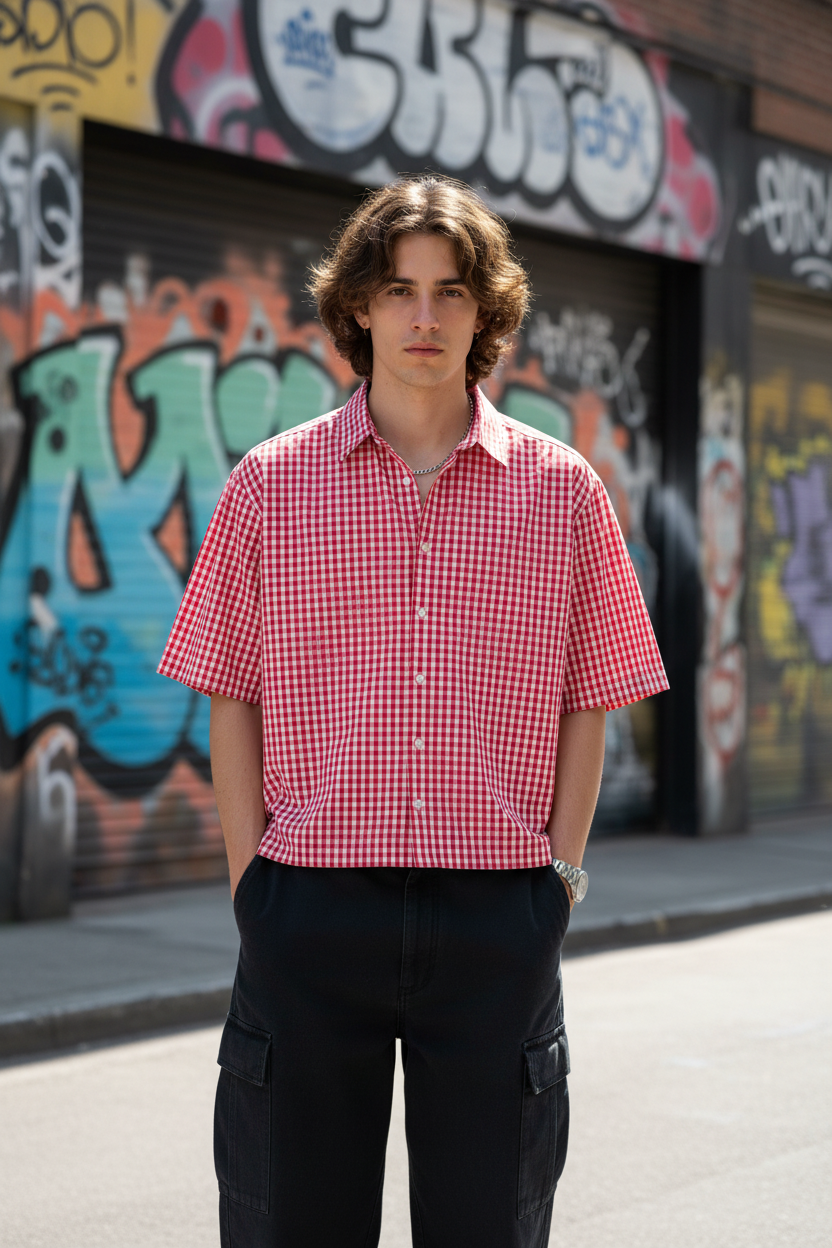 Shot 1 — Graffiti Wall, Cargo Pants