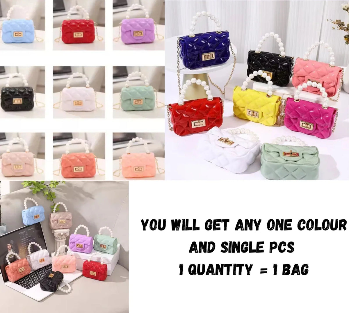 Mini Purse sling bag for Girls Kids Jelly Purse Clutch Crossbody Shoulder Bag Trending Fashion - 21155