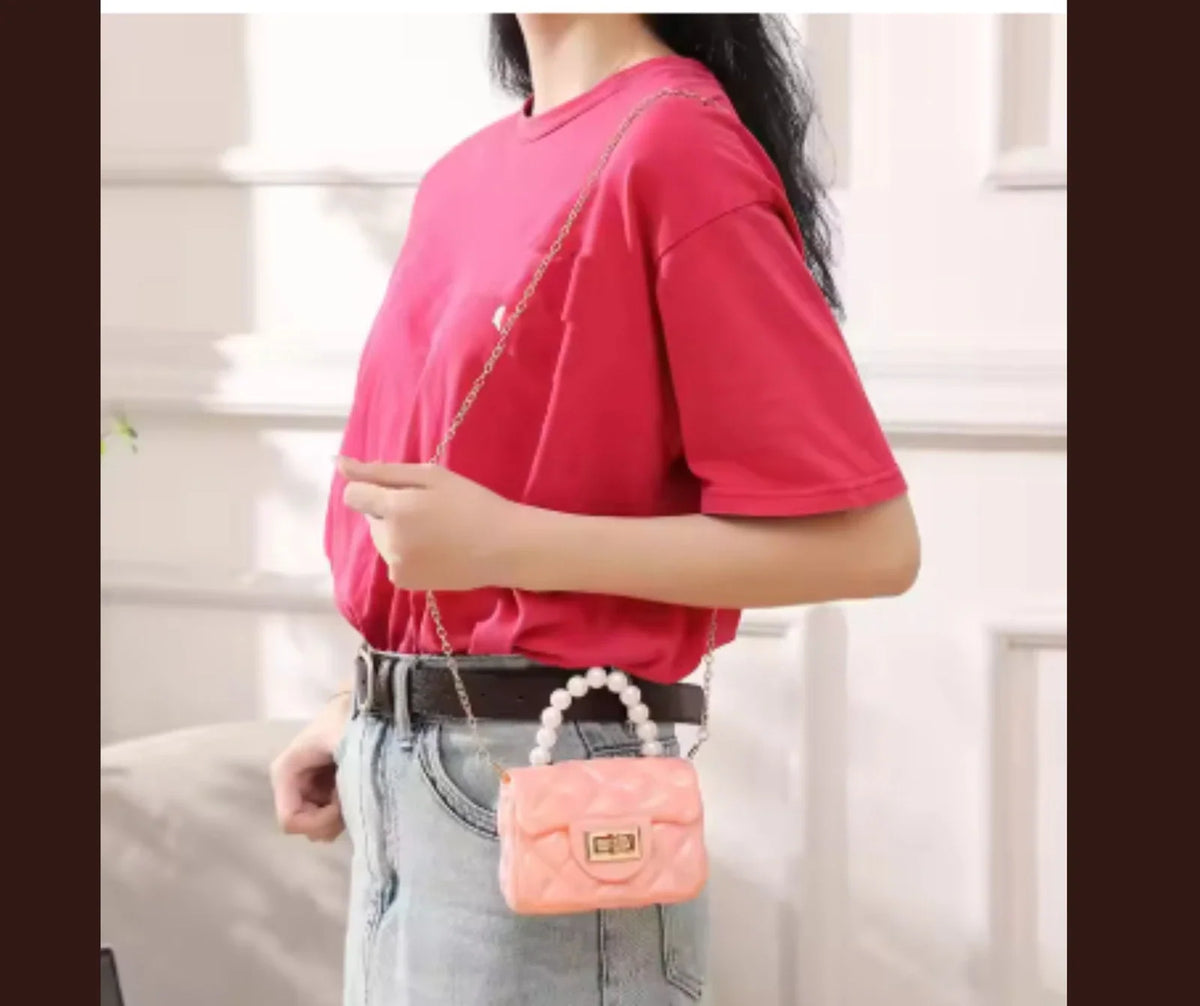Mini Purse sling bag for Girls Kids Jelly Purse Clutch Crossbody Shoulder Bag Trending Fashion - 21155