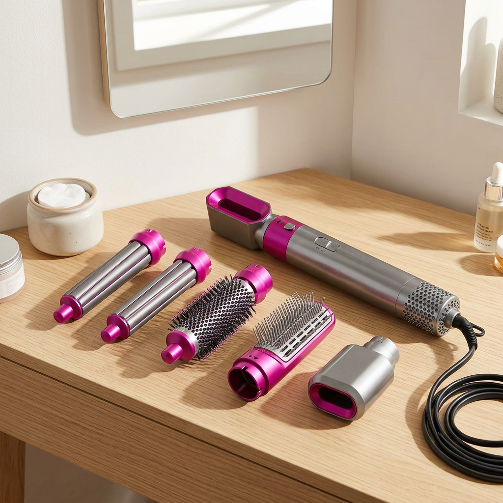 Styler kit on a dressing table