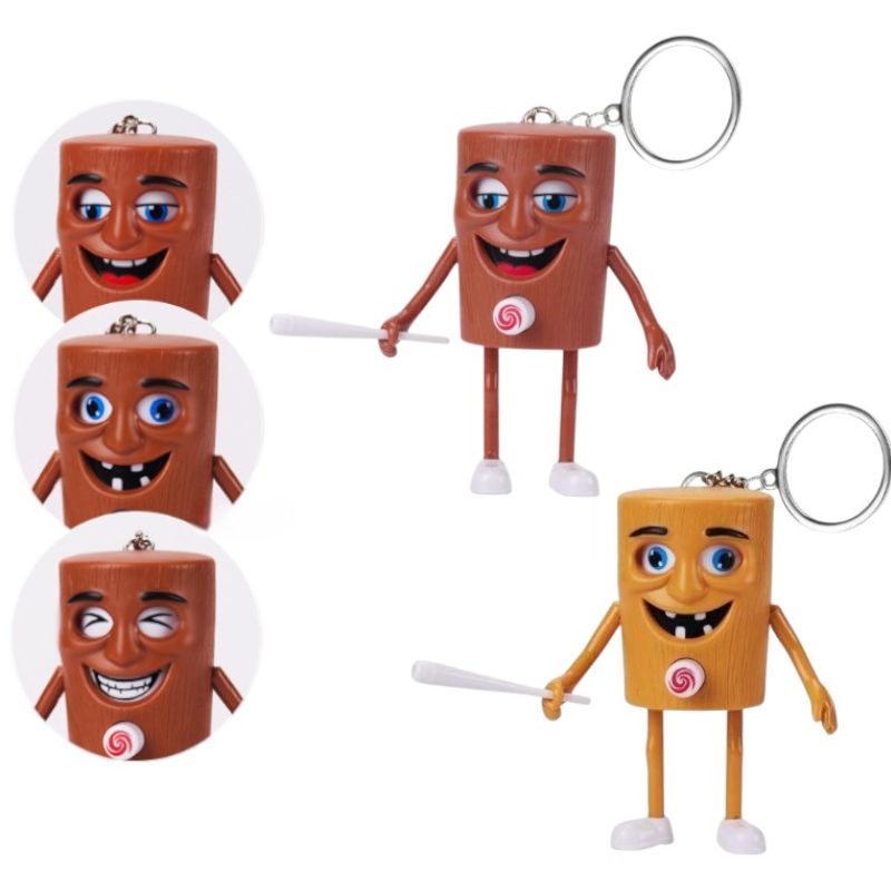 Face Changing Expression Keychain – Mood Flip Emoji Key Ring Toy with Multiple Expressions for Kids - 20322