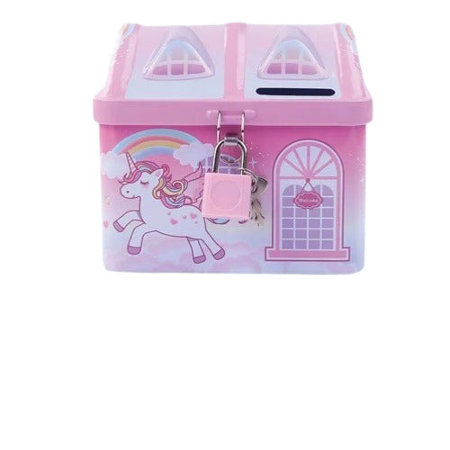 Piggy Bank for Kids |Space Money Saving Tin Coin Bank with Lock and Key – Birthday Return for Boys & Girls, Money Bank {Random Color} - 20732