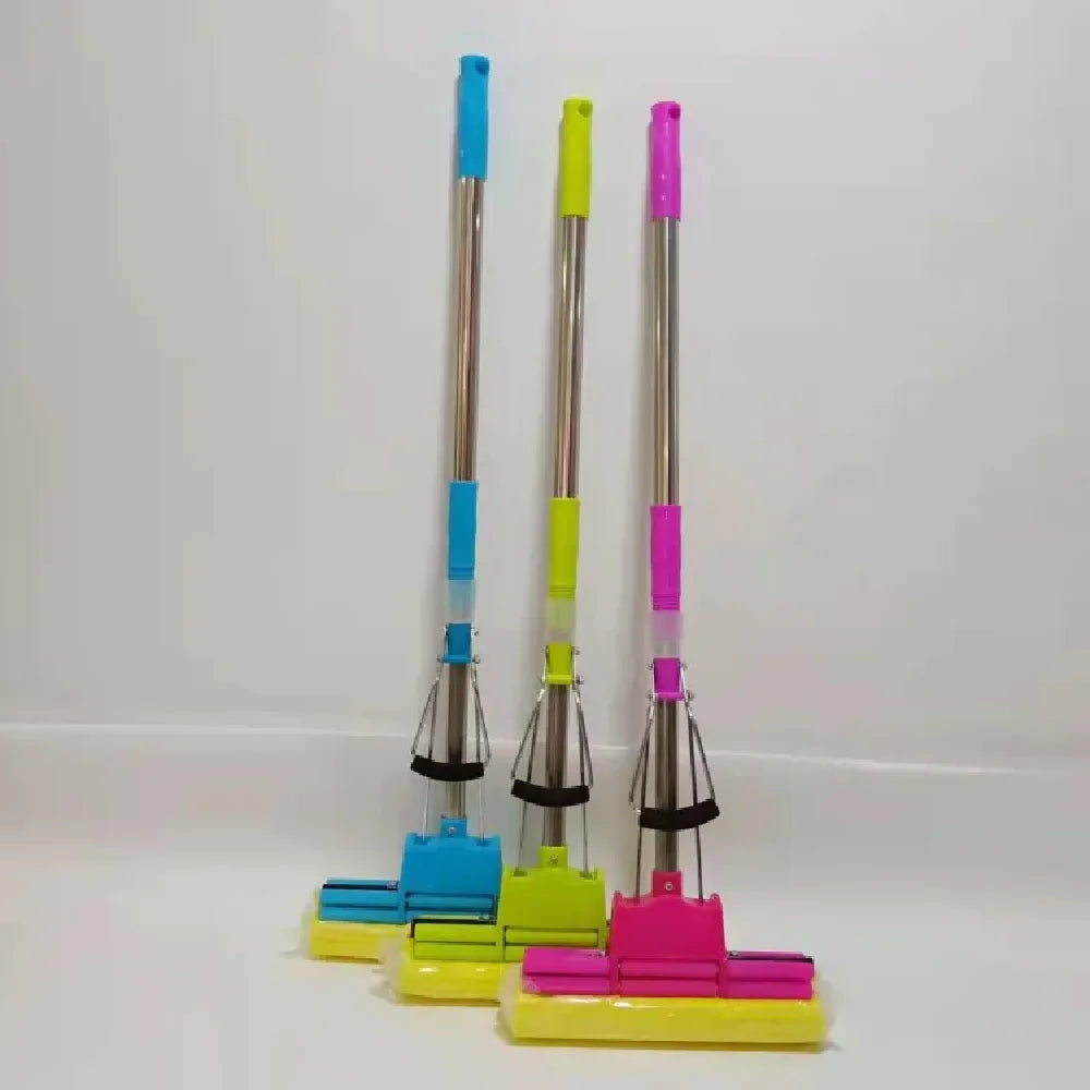 Cleaning Squeeze Mop with Adjustable Telescopic Handle Squeegee Absorber Sponge Cleaner Pocha {Multicolor} - 10747